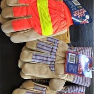 3 pairs cold weather work gloves brand new